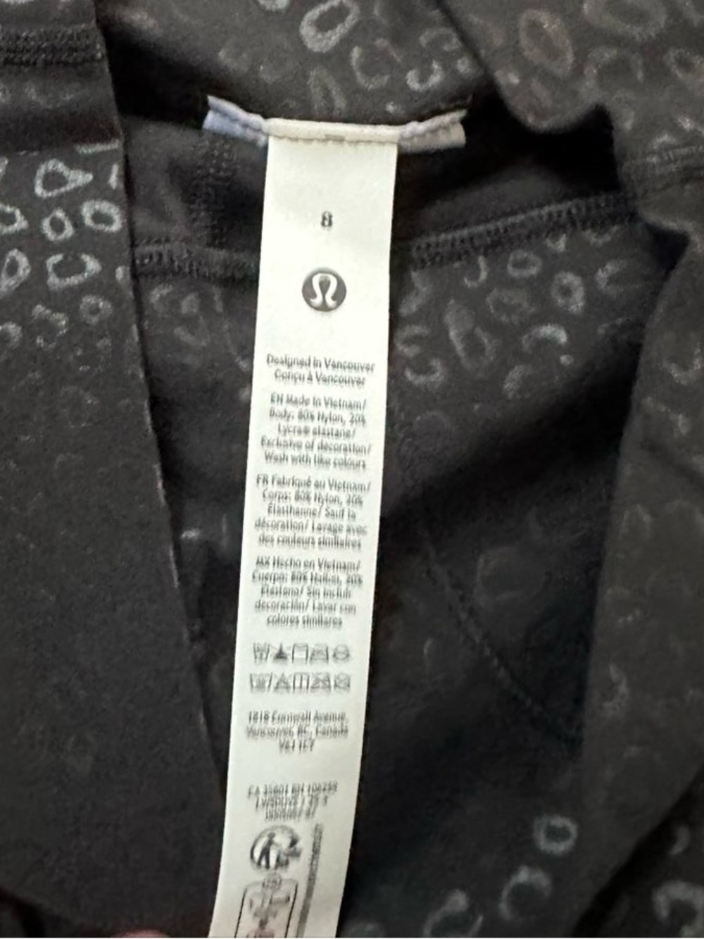 lululemon Align™ High-Rise Pant 25" black leopard embossed size 8 NWT - Picture 12 of 15